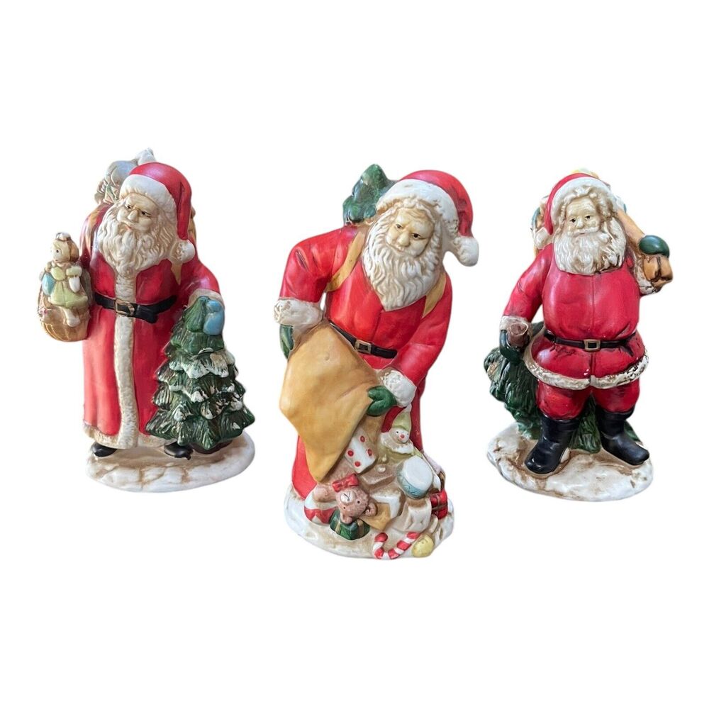 VTG Traditions Porcelain OLD ST‎ NICHOLAS, OLD WORLD SANTA, FATHER CHRISTMAS SET